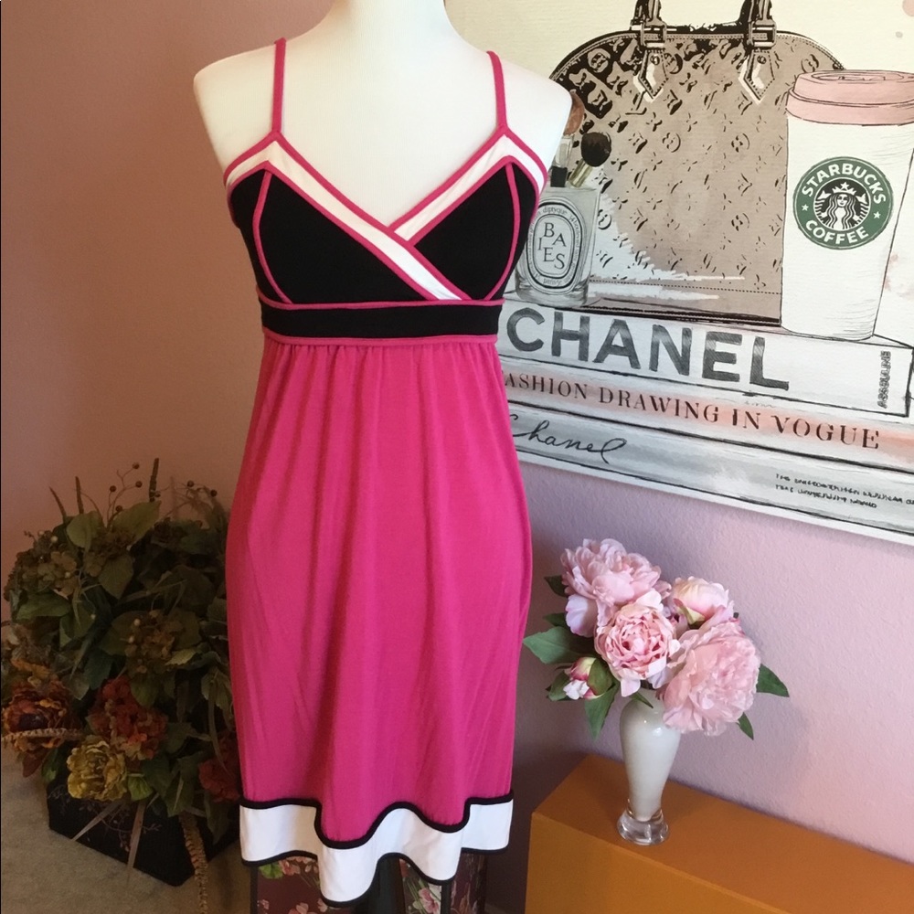INC International Concepts Pink and Black Dress
